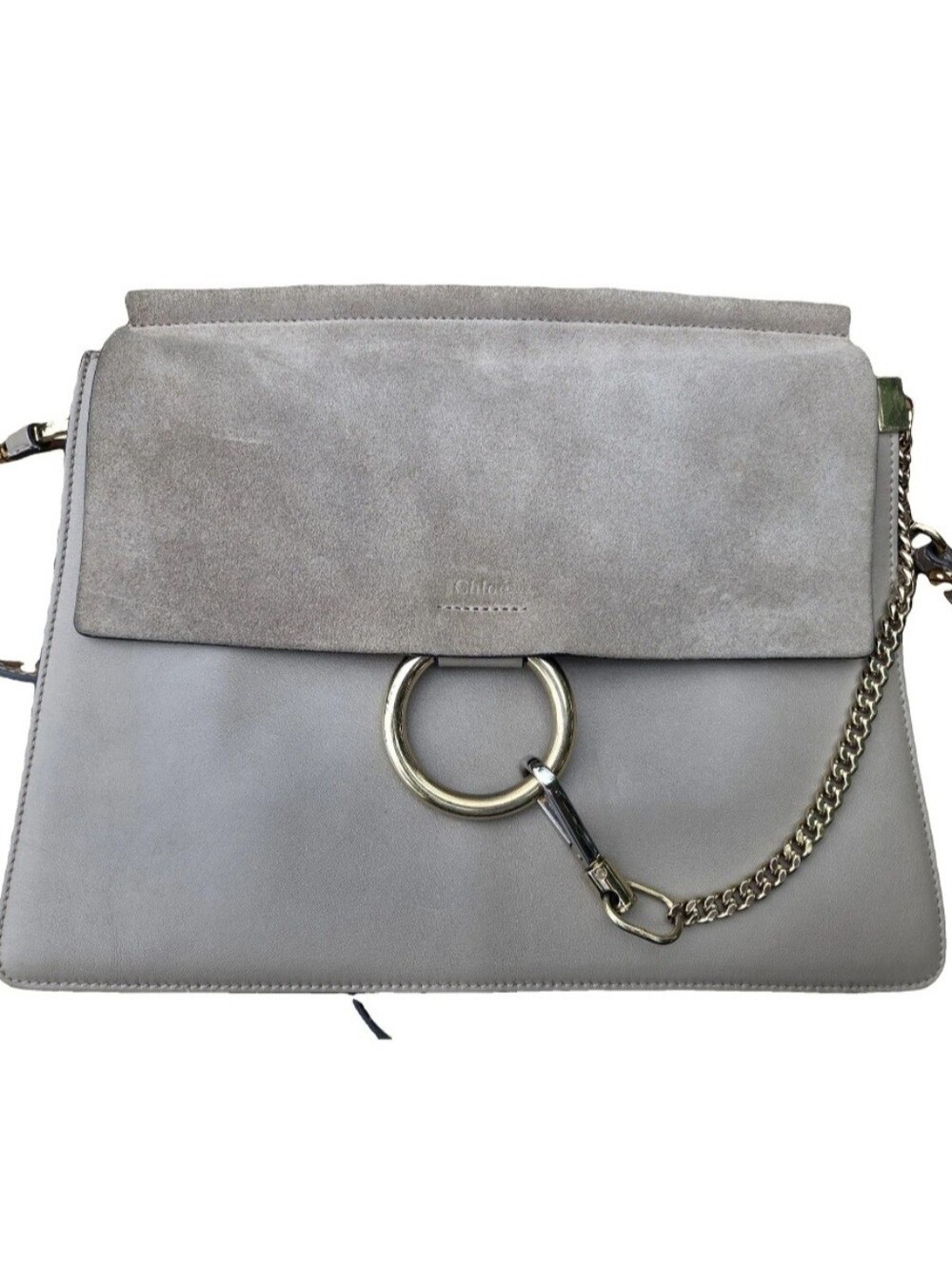 Authentic Chloé Faye Medium Shoulder Bag – Motty Gray |  Entrupy COA